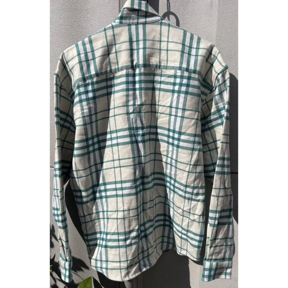 Vintage Surf Club Flannel Men’s Long Sleeve Green Cream PARI Shirt Sz XS NWT - Picture 8 of 16